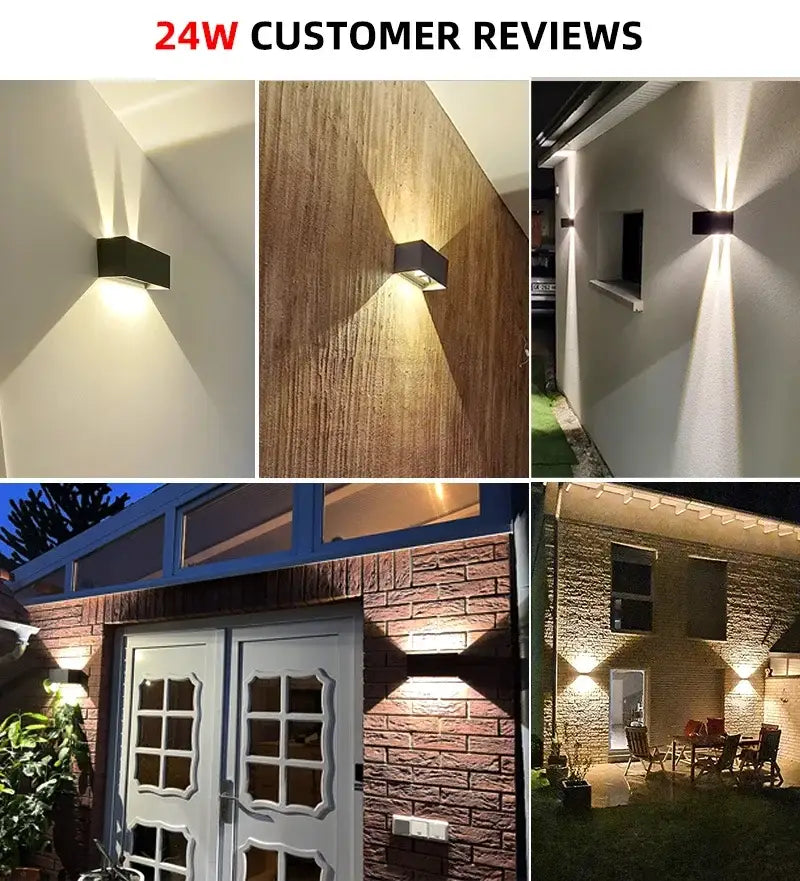 Waterproof Aluminum LED Wall Lamp - Outdoor & Indoor Lighting