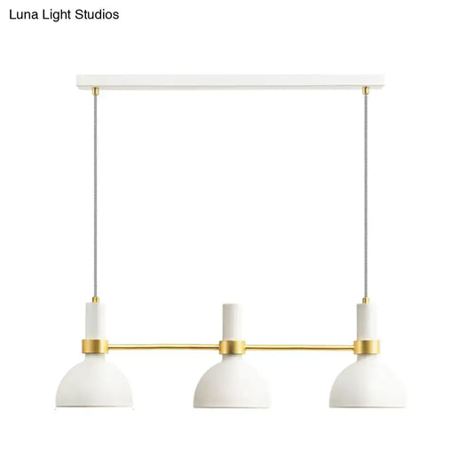 White Metal Island Pendant Light with Modern 3 Downlights - Tampa Home & Garden Store