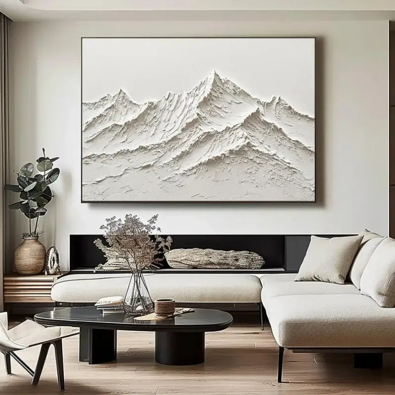 White Mountain 3D Canvas Wall Art