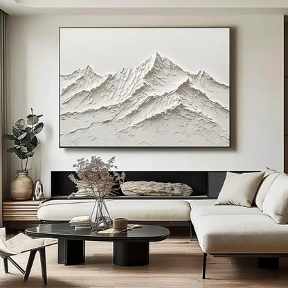 White Mountain 3D Canvas Wall Art