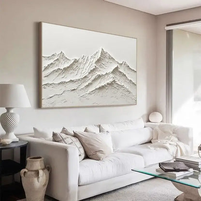 White Mountain 3D Canvas Wall Art