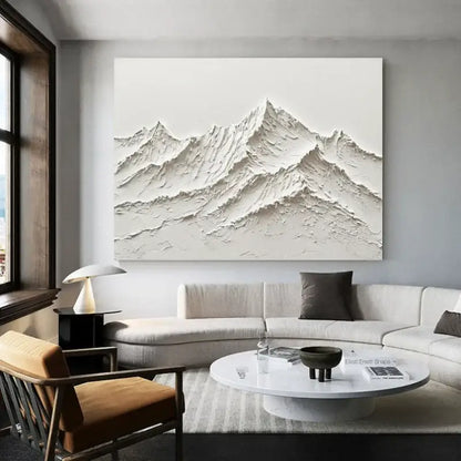 White Mountain 3D Canvas Wall Art