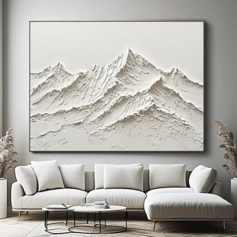 White Mountain 3D Canvas Wall Art