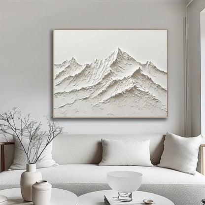 White Mountain 3D Canvas Wall Art