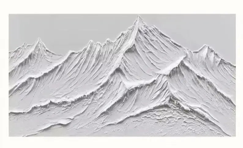 White Mountain 3D Canvas Wall Art