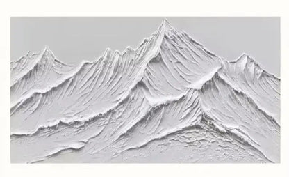 White Mountain 3D Canvas Wall Art
