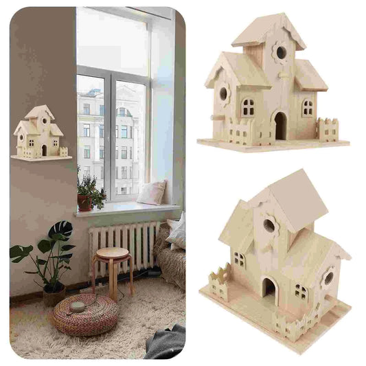 Nido de Madera para Pájaros Decoración de Jardín