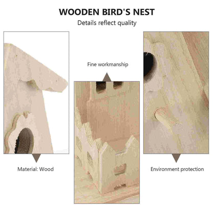 Wooden Bird Nest Box Garden Decor