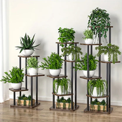 Wooden Flower Plant Stand Shelf - 4/5/6 Tier