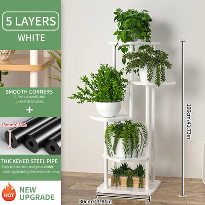 Wooden Flower Plant Stand Shelf - 4/5/6 Tier