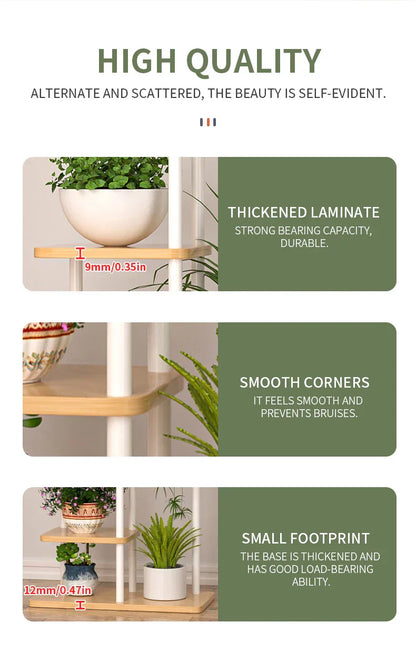 Wooden Flower Plant Stand Shelf - 4/5/6 Tier