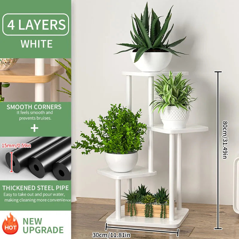 Wooden Flower Plant Stand Shelf - 4/5/6 Tier