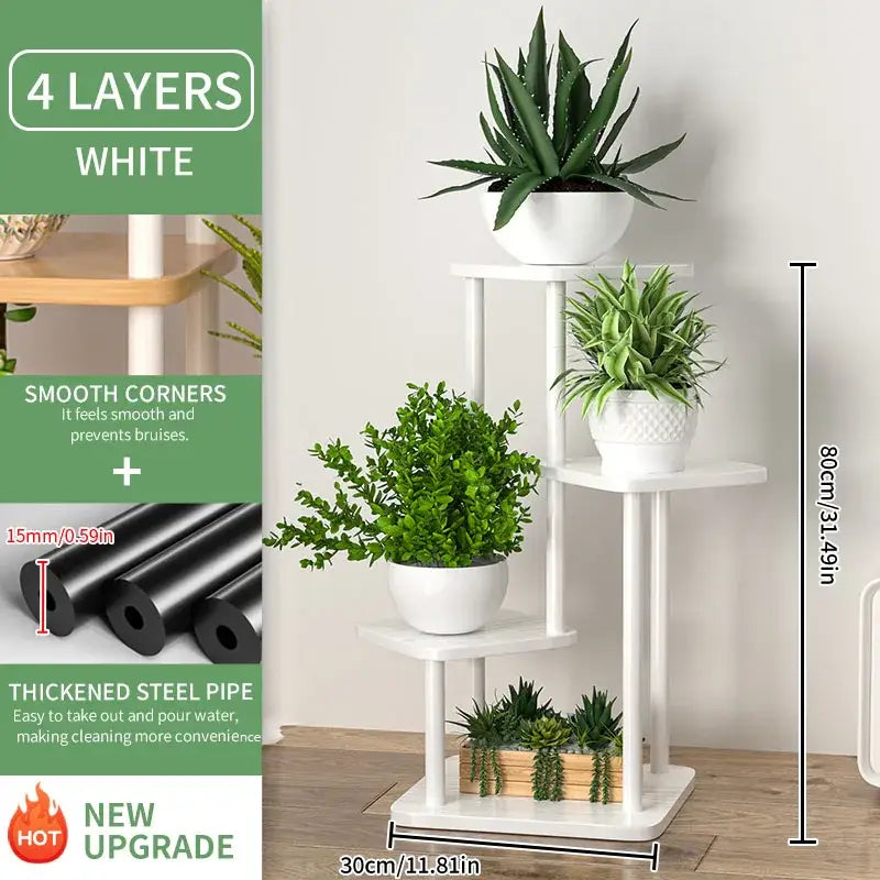 Wooden Flower Plant Stand Shelf - 4/5/6 Tier