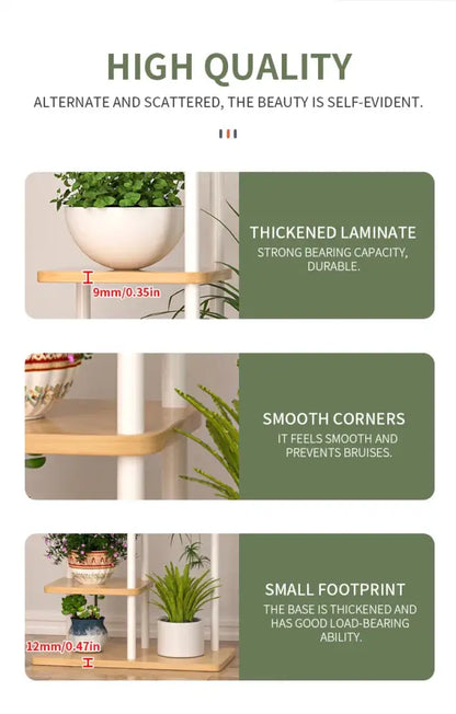 Wooden Flower Plant Stand Shelf - 4/5/6 Tier