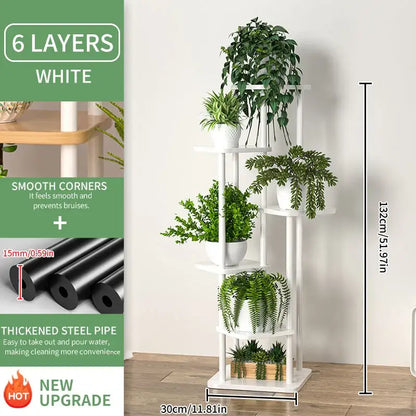 Wooden Flower Plant Stand Shelf - 4/5/6 Tier