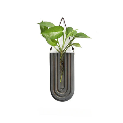 Wooden Flower Vase Wall Mount Holder