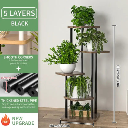 Wooden Plant Stand Shelf Tiered Flower Pot Display