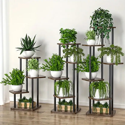 Wooden Plant Stand Shelf Tiered Flower Pot Display