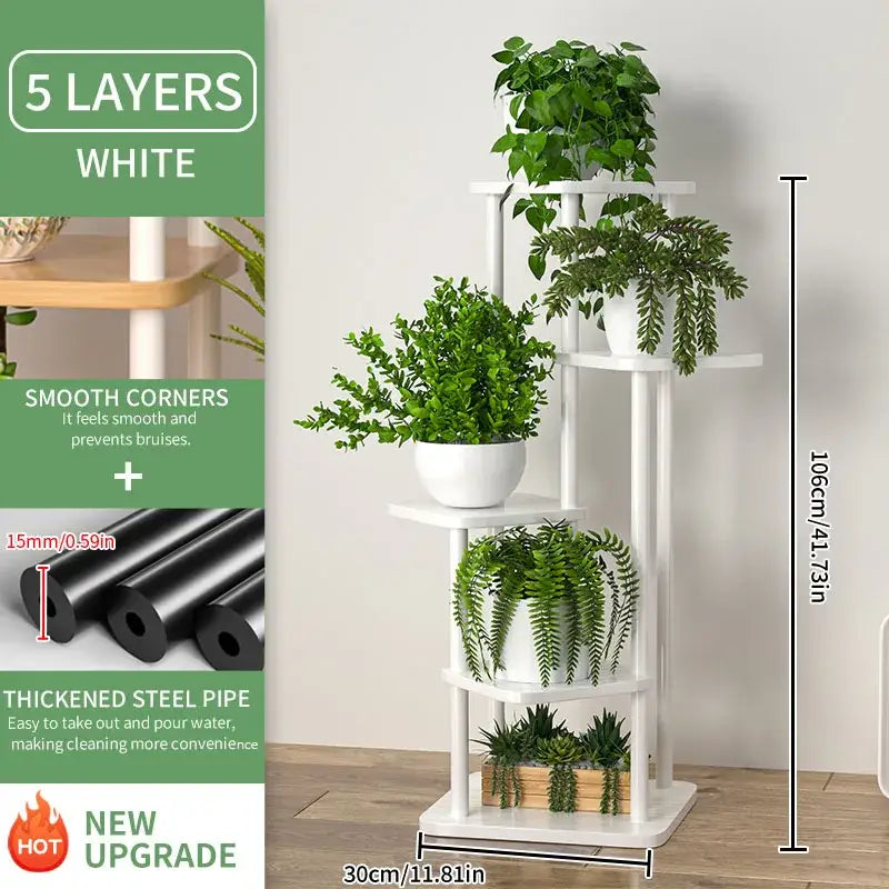 Wooden Plant Stand Shelf Tiered Flower Pot Display