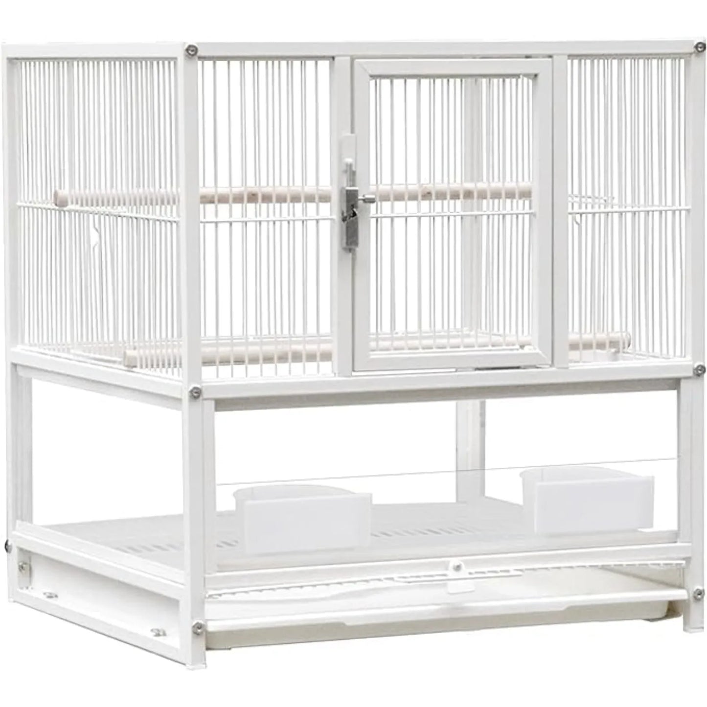Wrought Iron Bird Cage for Conures, Lovebirds - 30 Inch