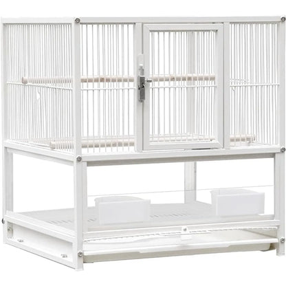 Wrought Iron Bird Cage for Conures, Lovebirds - 30 Inch