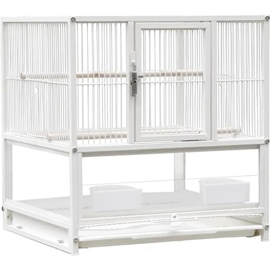 Wrought Iron Bird Cage for Conures, Lovebirds - 30 Inch