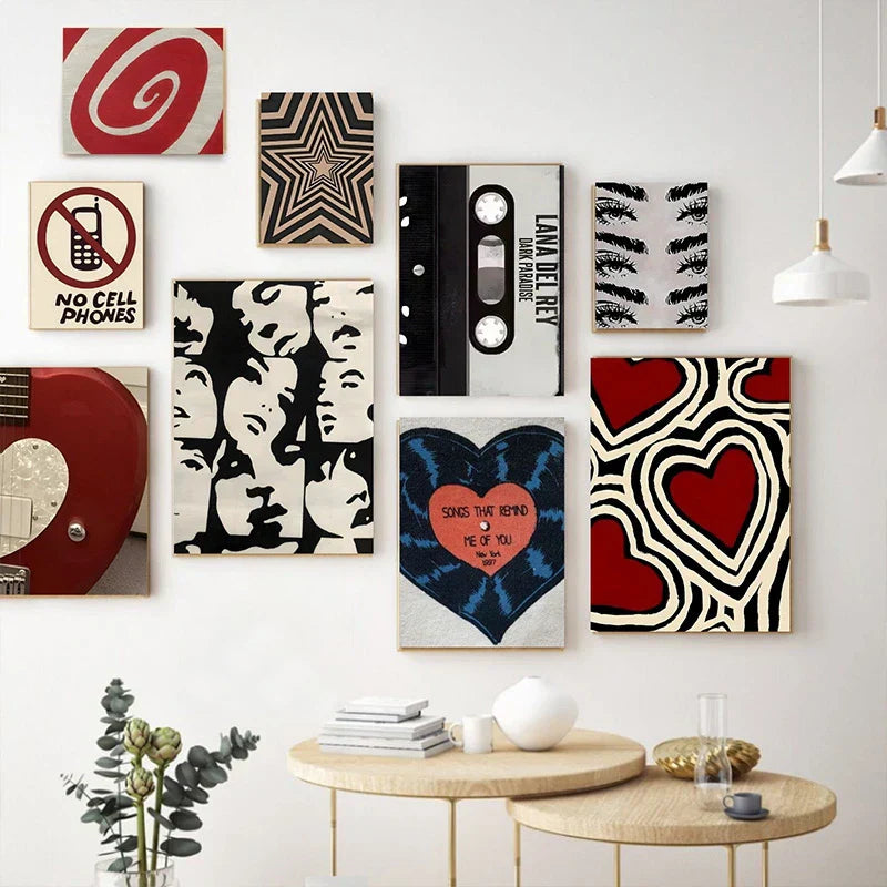 Y2K Rock Style Canvas Posters for Retro Chic