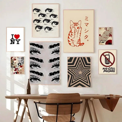 Y2K Rock Style Canvas Posters for Retro Chic