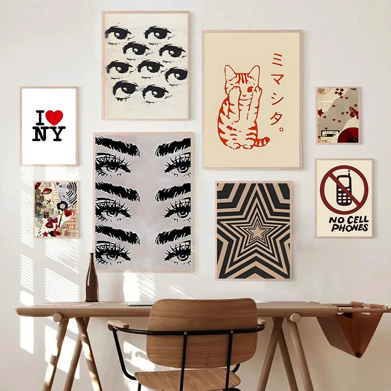 Y2K Rock Style Canvas Posters for Retro Chic