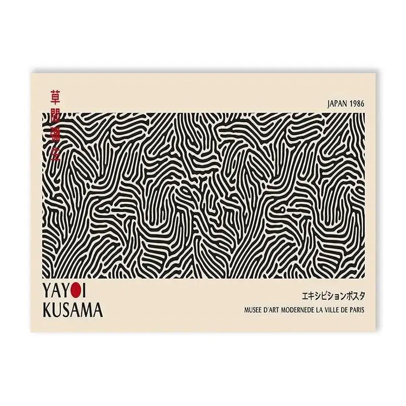 Póster de Arte Floral de Yayoi Kusama - Lienzo Grande