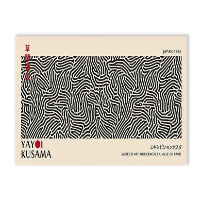 Póster de Arte Floral de Yayoi Kusama - Lienzo Grande