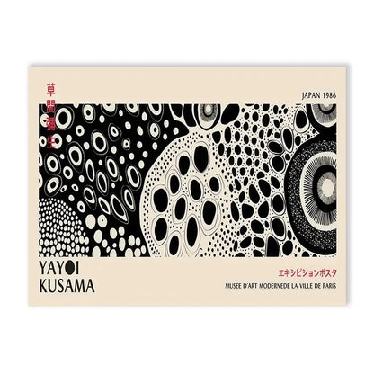 Póster de Arte Floral de Yayoi Kusama - Lienzo Grande
