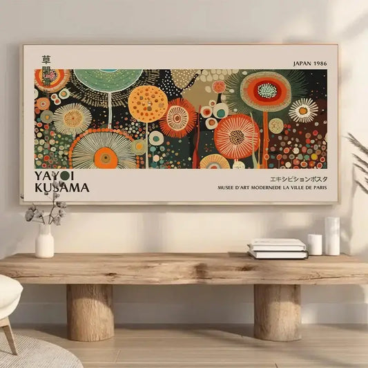 Yayoi Kusama Flower Art Poster - Large Canvas Print