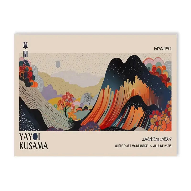 Póster de Arte Floral de Yayoi Kusama - Lienzo Grande