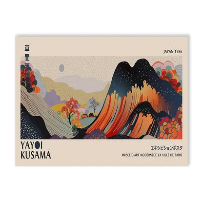 Póster de Arte Floral de Yayoi Kusama - Lienzo Grande