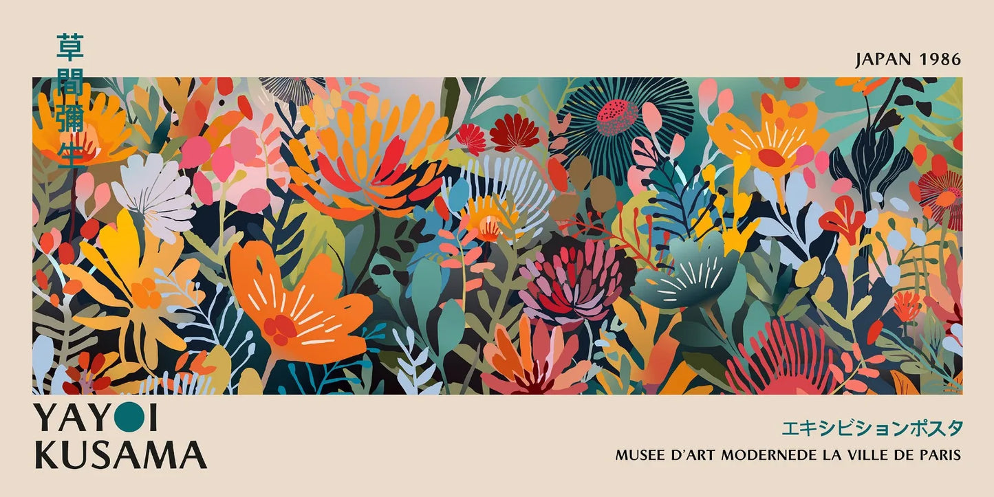 Yayoi Kusama Flower Canvas Wall Art