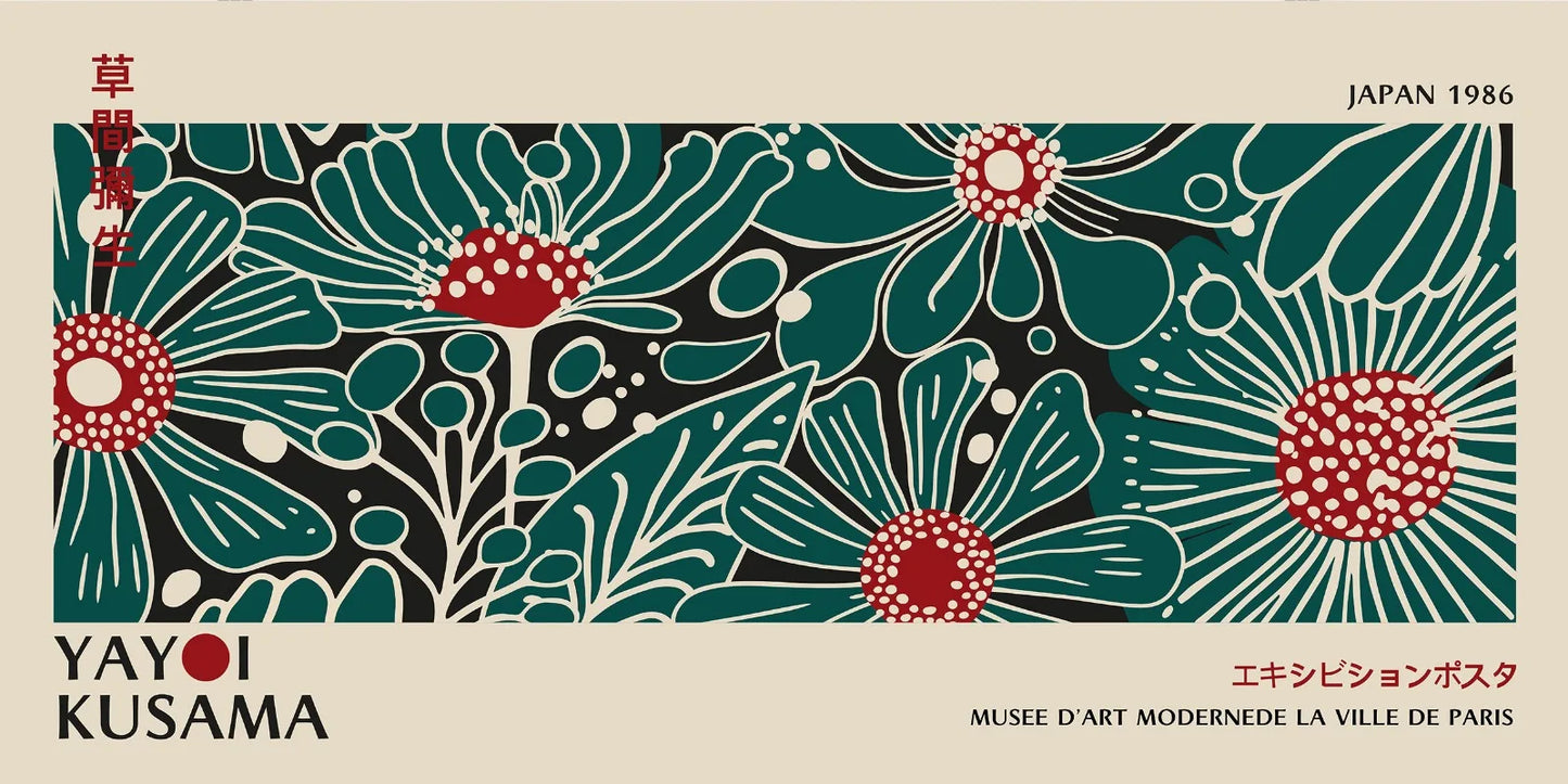 Yayoi Kusama Flower Canvas Wall Art
