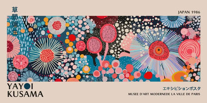 Yayoi Kusama Flower Canvas Wall Art