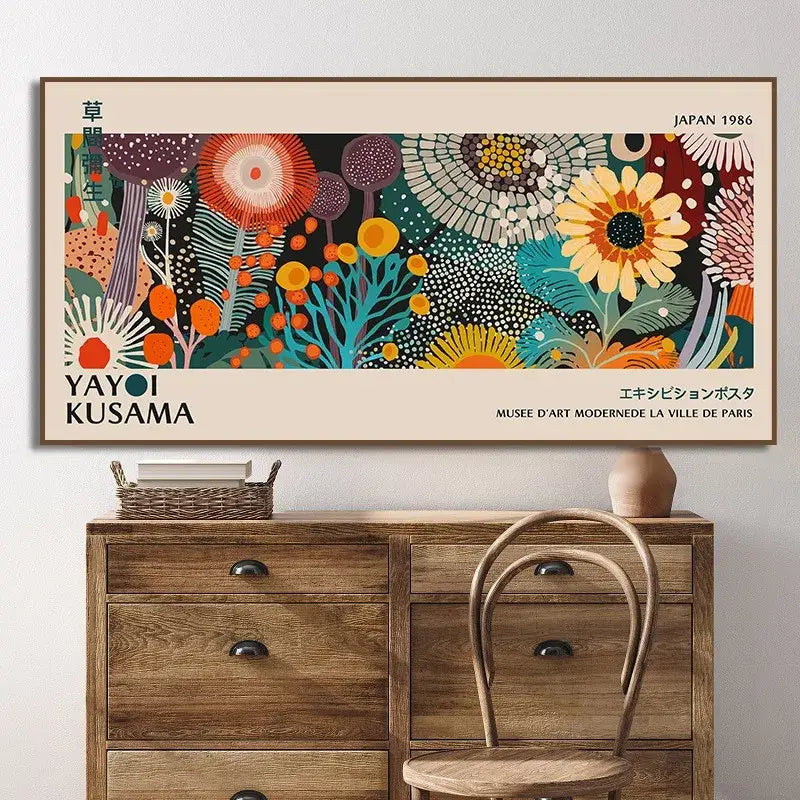 Yayoi Kusama Flower Canvas Wall Art
