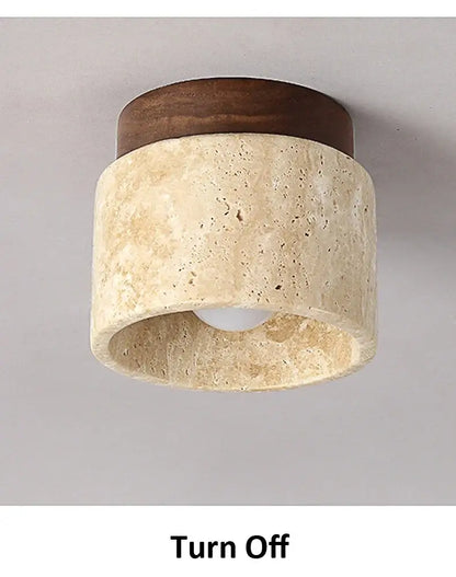 Yellow Marble Ceiling Light for Home or Commercial Spaces