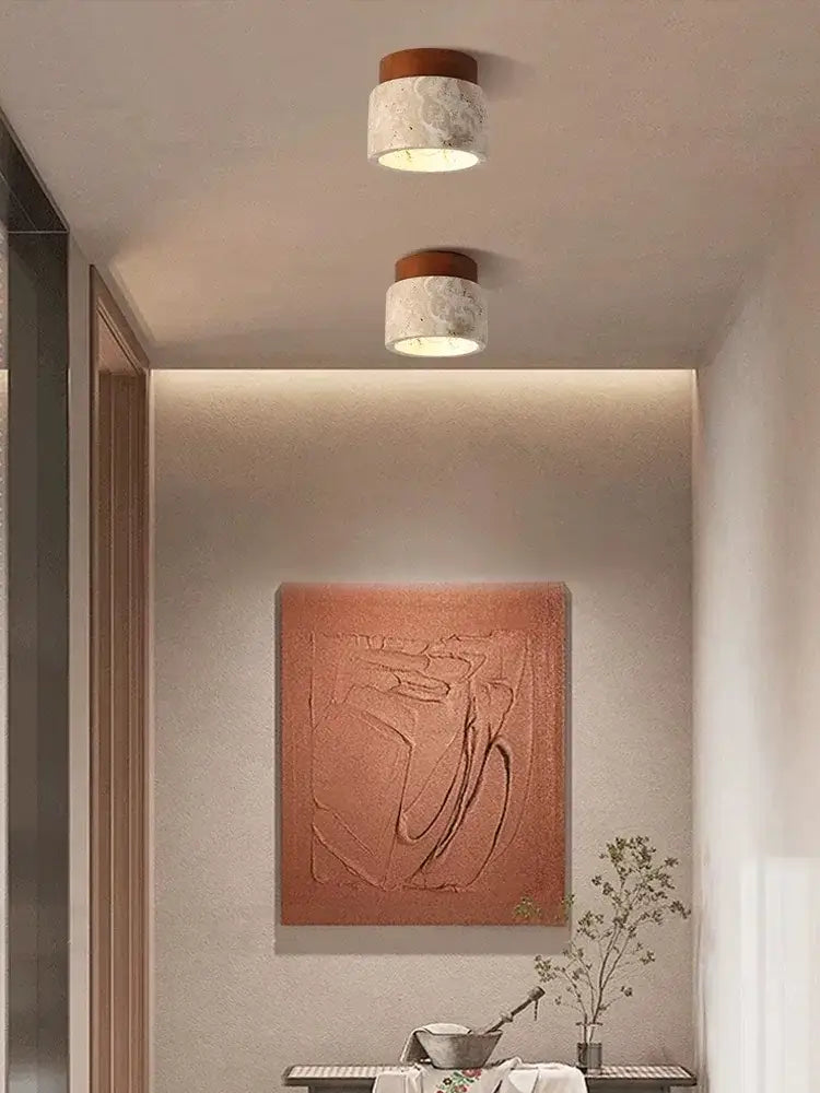 Yellow Marble Ceiling Light for Home or Commercial Spaces