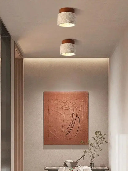 Yellow Marble Ceiling Light for Home or Commercial Spaces
