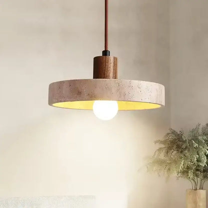 Lámpara colgante de travertino amarillo para isla de cocina