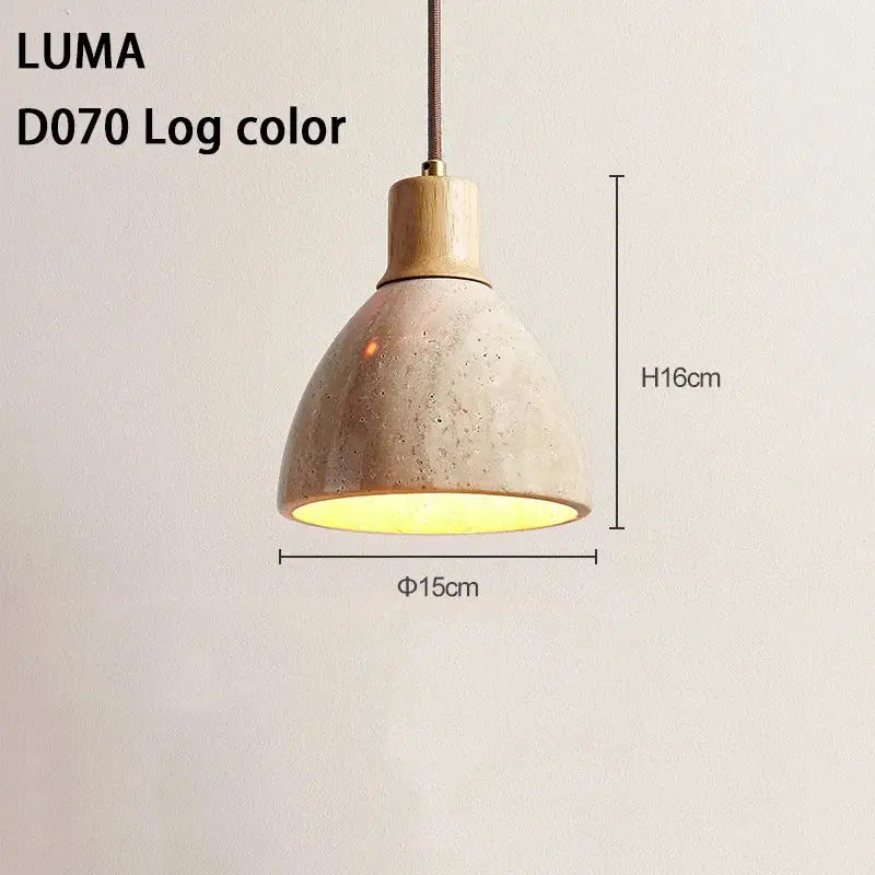 Lámpara colgante de travertino amarillo para isla de cocina