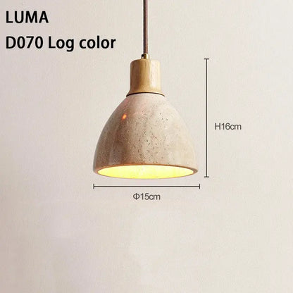 Lámpara colgante de travertino amarillo para isla de cocina