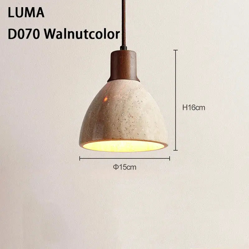Lámpara colgante de travertino amarillo para isla de cocina