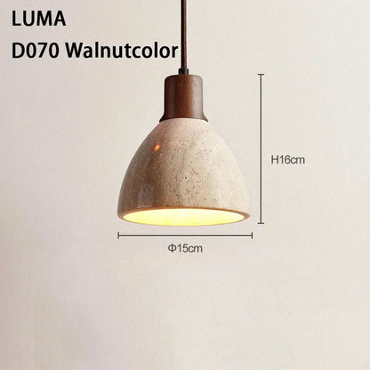 Lámpara colgante de travertino amarillo para isla de cocina