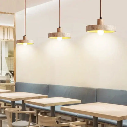 Lámpara colgante de travertino amarillo para isla de cocina