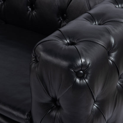 Modern 3 Seater Sofa with Square Arm and Cushion