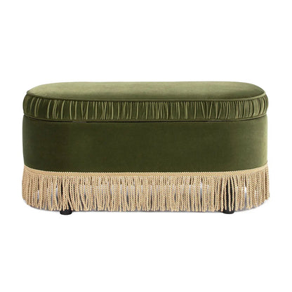 Serena Oval Storage Bench Ottoman With Lift Top